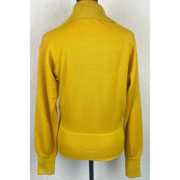 ISABEL MARANT • Yellow Heron Polo Neck Wool-Blend Long Sleeve Pullover Sweater - Picture 11 of 16